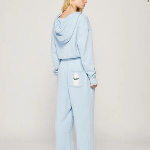NWT Dairy Boy Milk Bottle sweatpants in Icy Blue